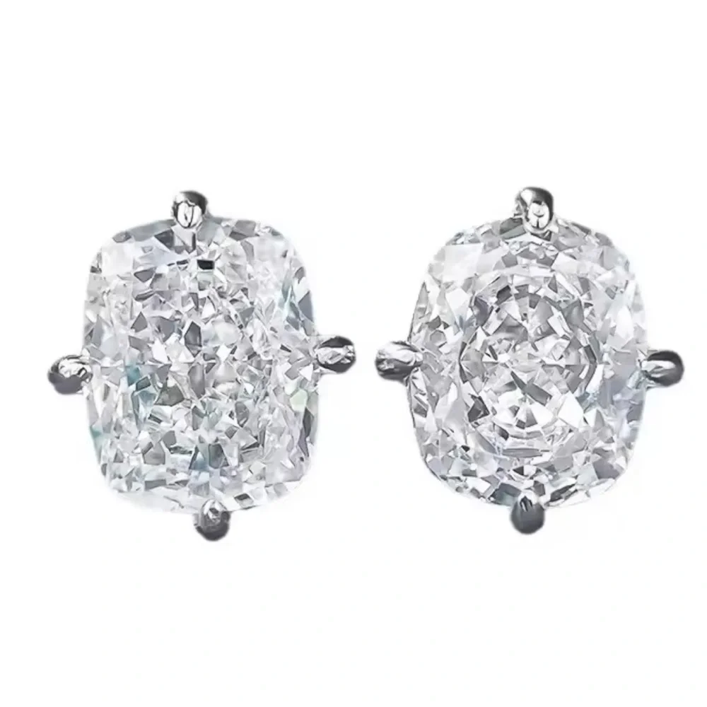 18k 2ct Radiant Studs - Picture 5 of 14